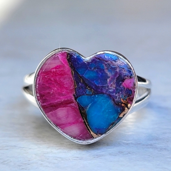 Vintage Jewelry - Native Kingman Turquoise Ring Size 7 Sterling Silver 925 Womens Jewelry Bohemian